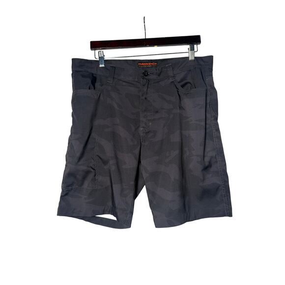 Hawke & Co Pro Series Rugger Shorts Men 36W Blk Camo Stretch Swim Casual Summer - Picture 5 of 7